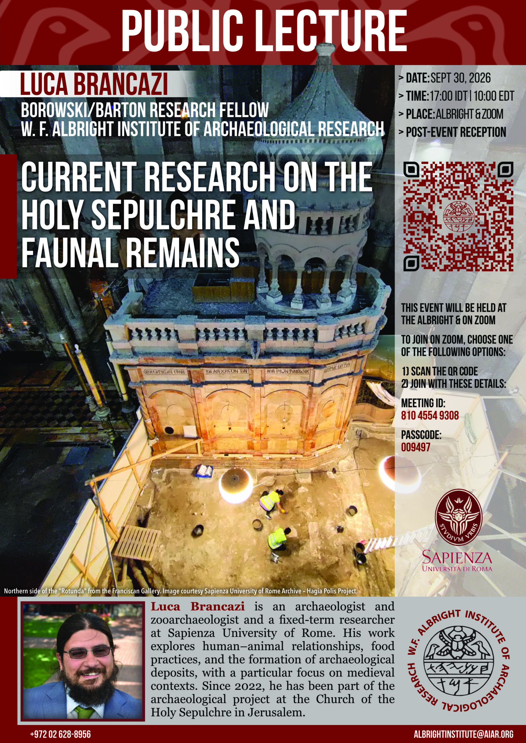 Poster for Luca Brancazi lecture