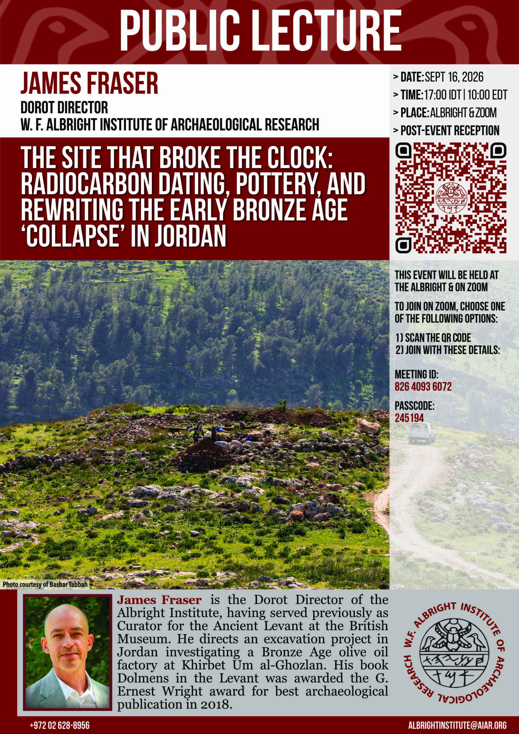 Poster for James Fraser lecture