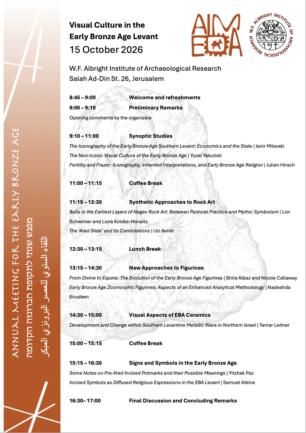 Poster for Visual Culture in the Early Bronze Age Levant